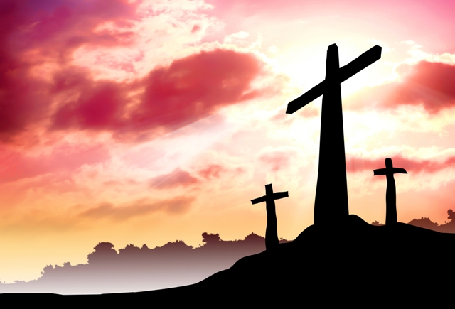 1 Crosses w pink sky
