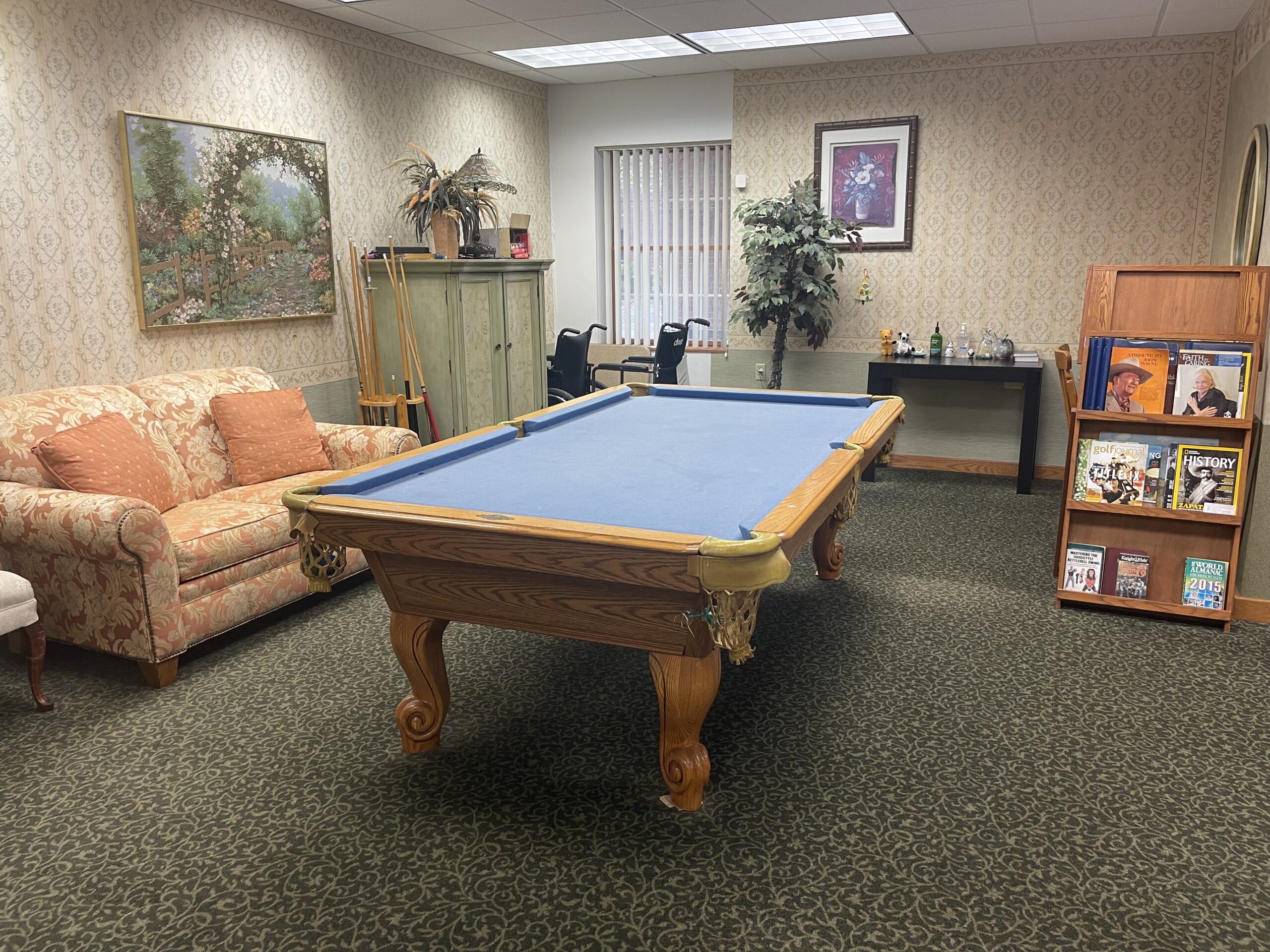 A lounge area in Concordia at Cabot's personal care facility.