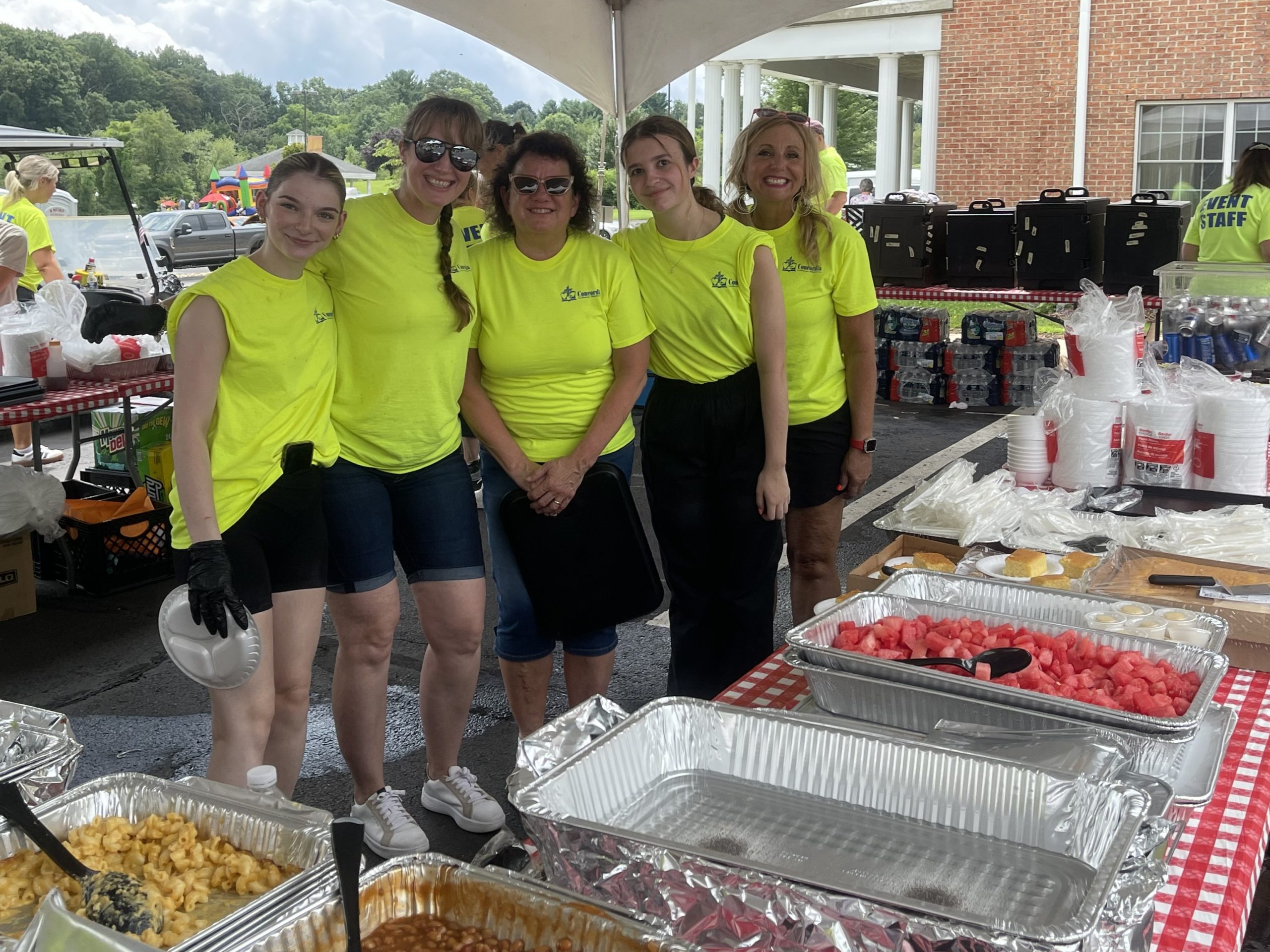 Concordia Summer Festival volunteers in the food tent